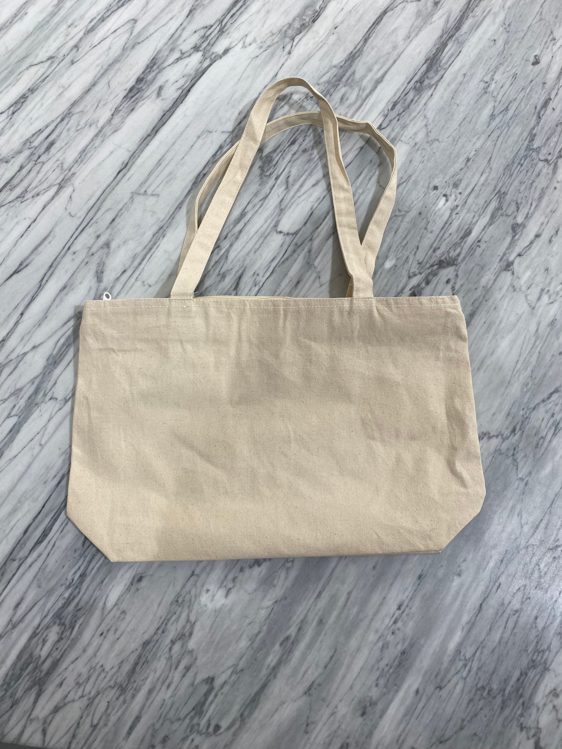 Milled Cotton Zip Tote Bag