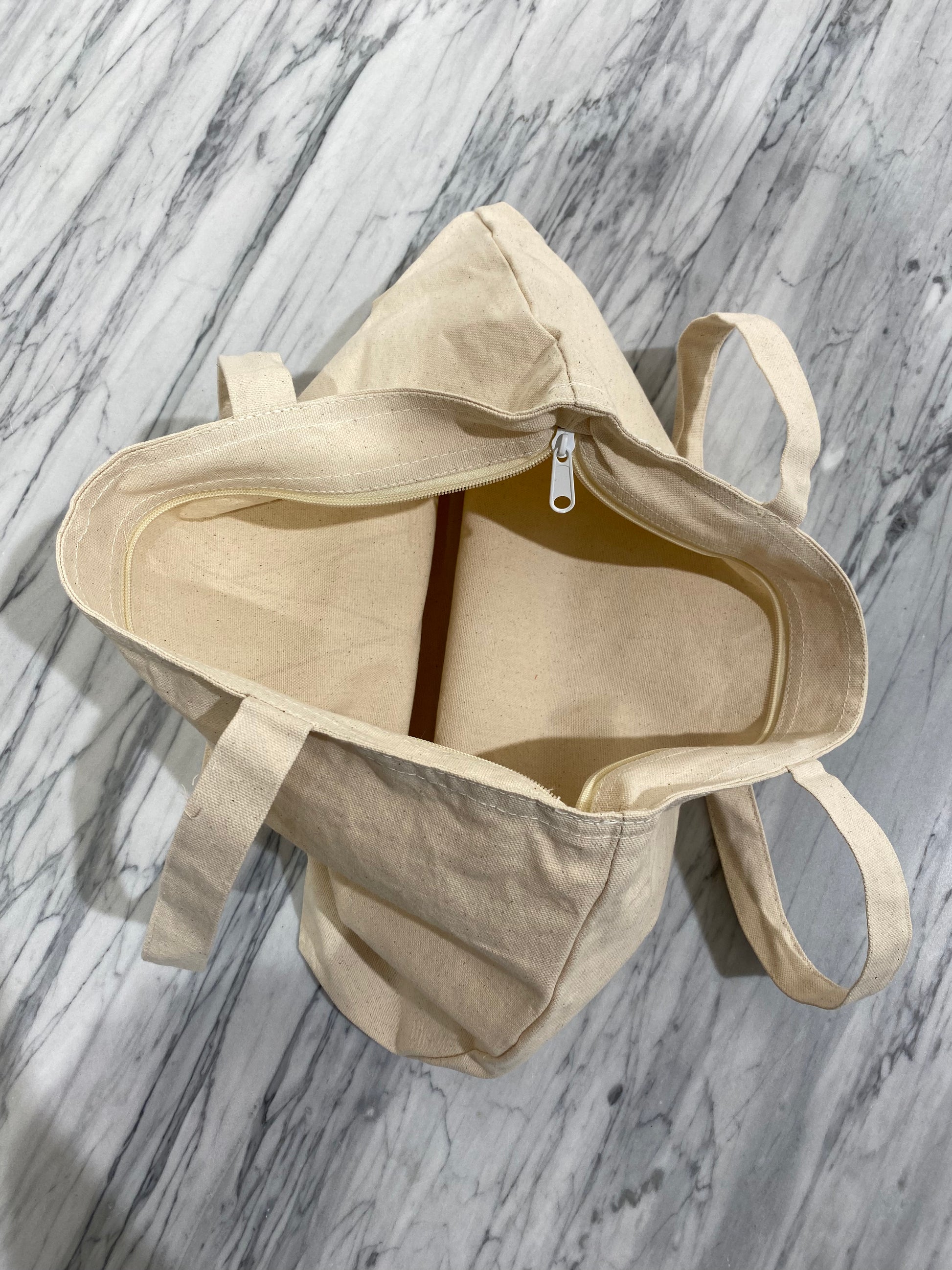 Milled Cotton Zip Tote Bag