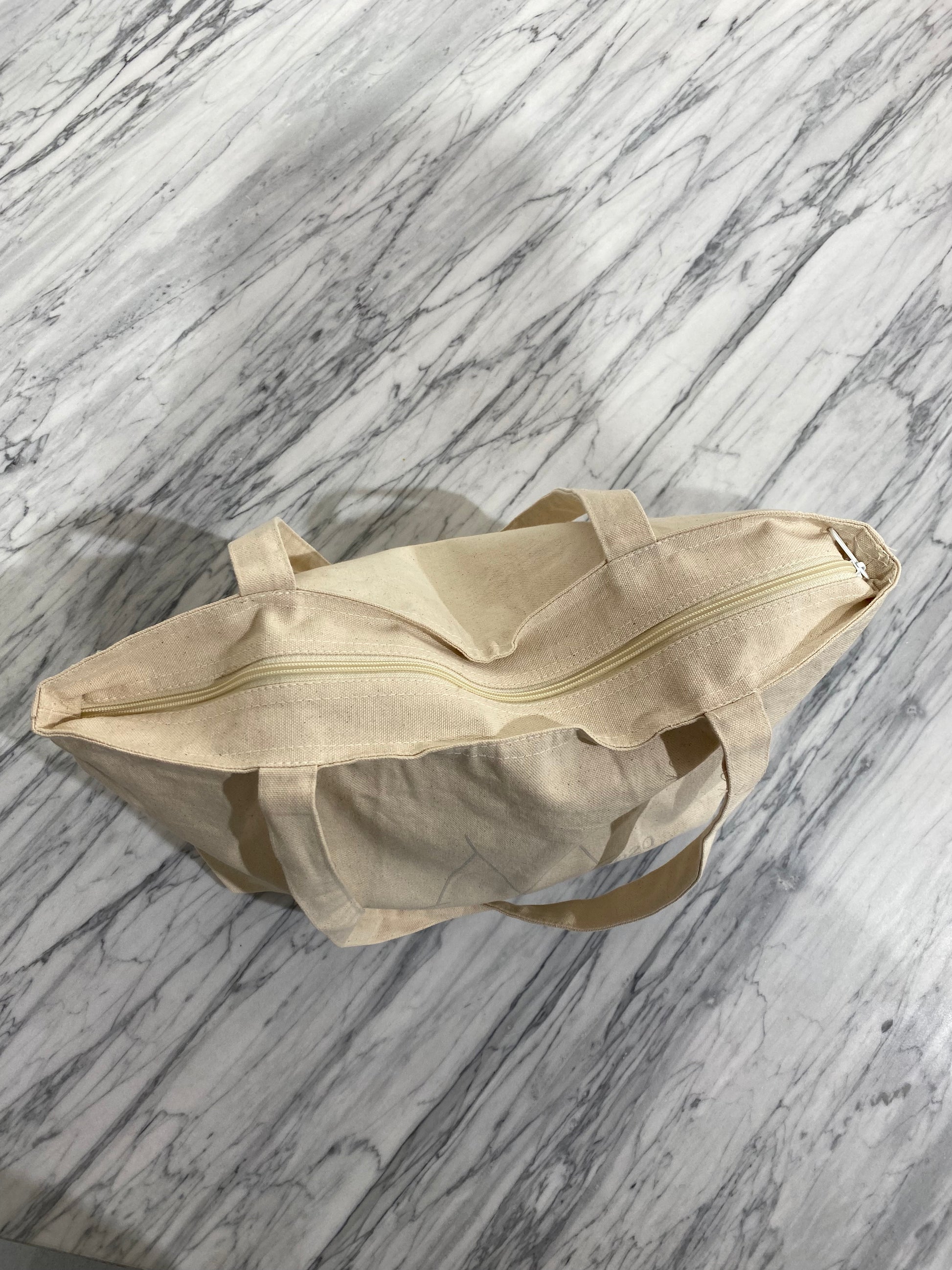 Milled Cotton Zip Tote Bag