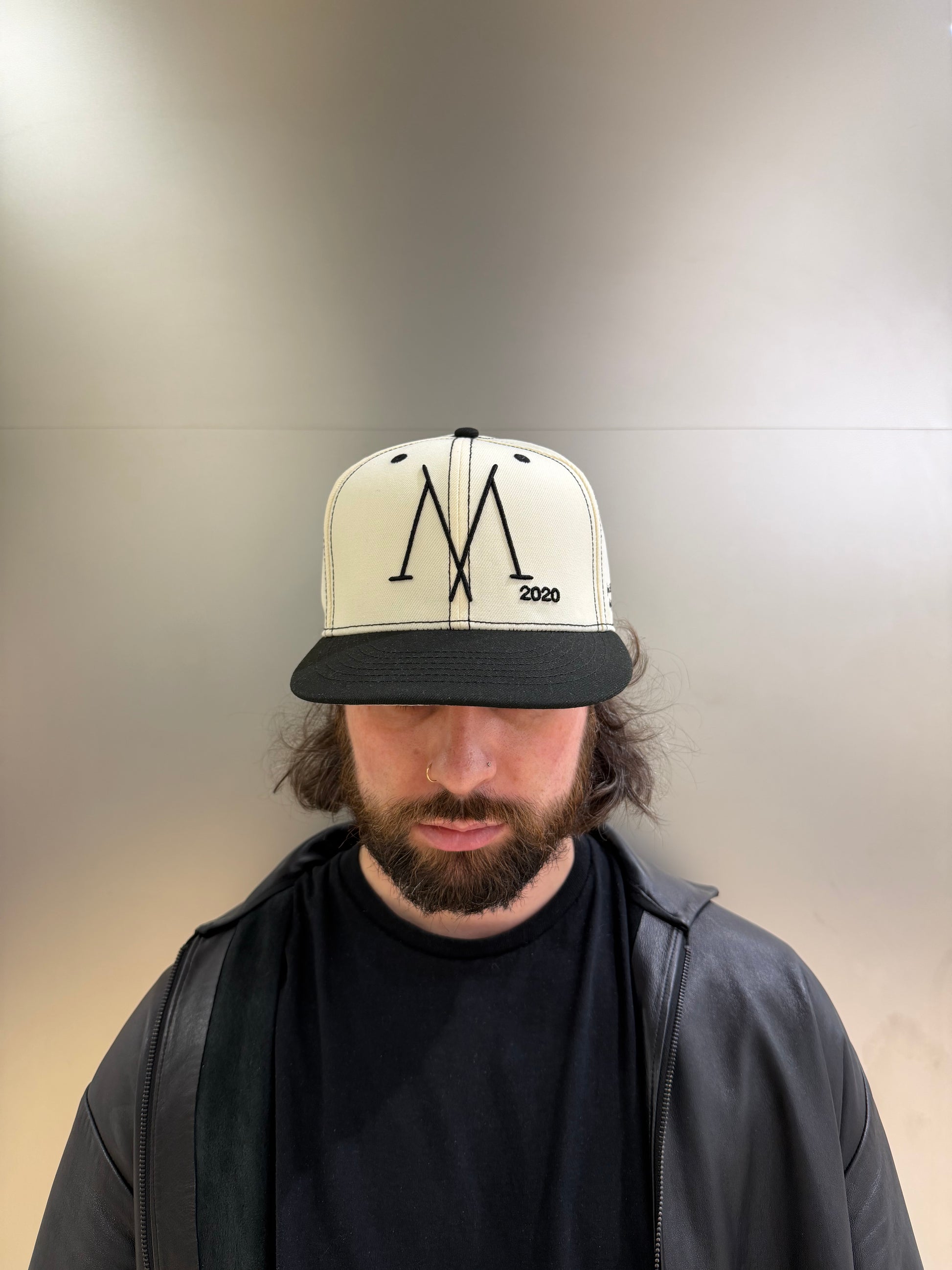 Imagine Fitted Cap in Cream and Black