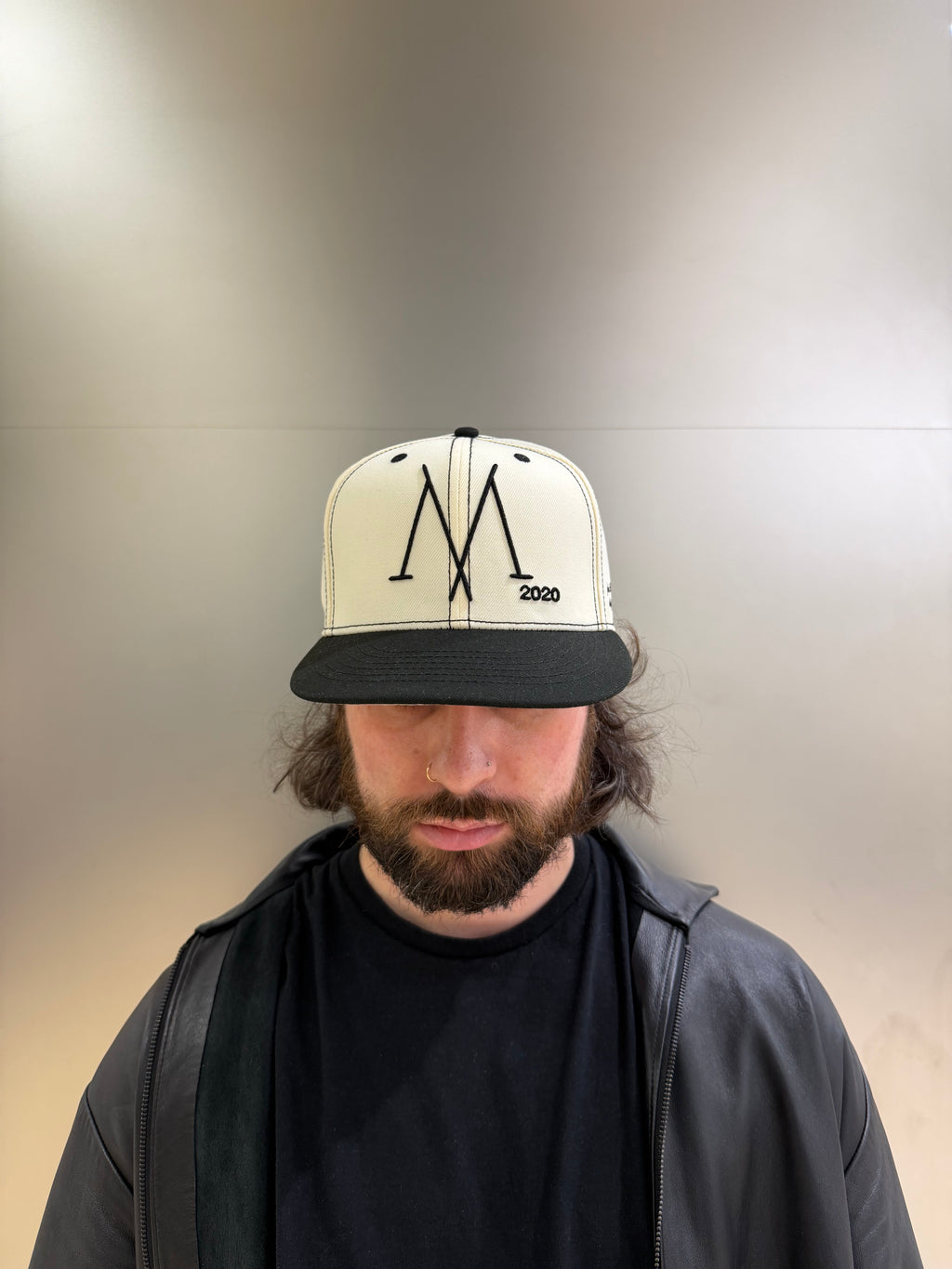 Imagine Fitted Cap in Cream and Black