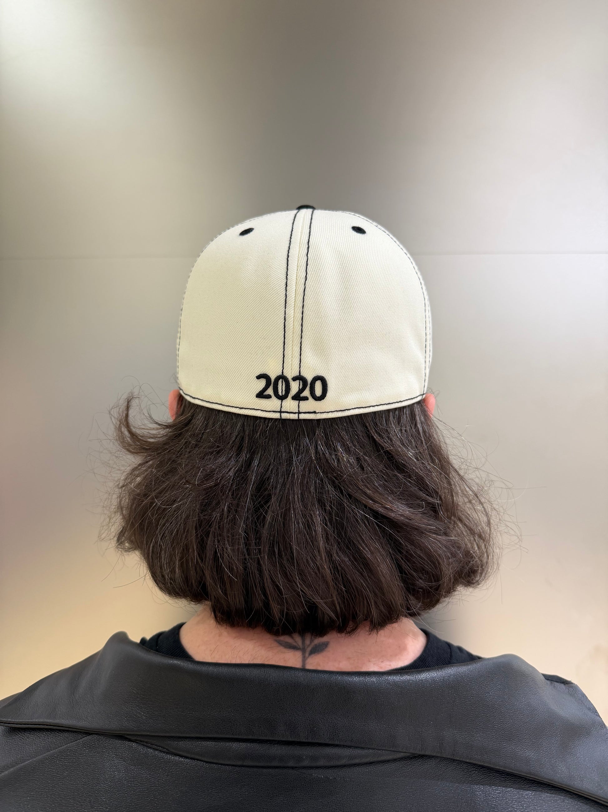 Imagine Fitted Cap in Cream and Black