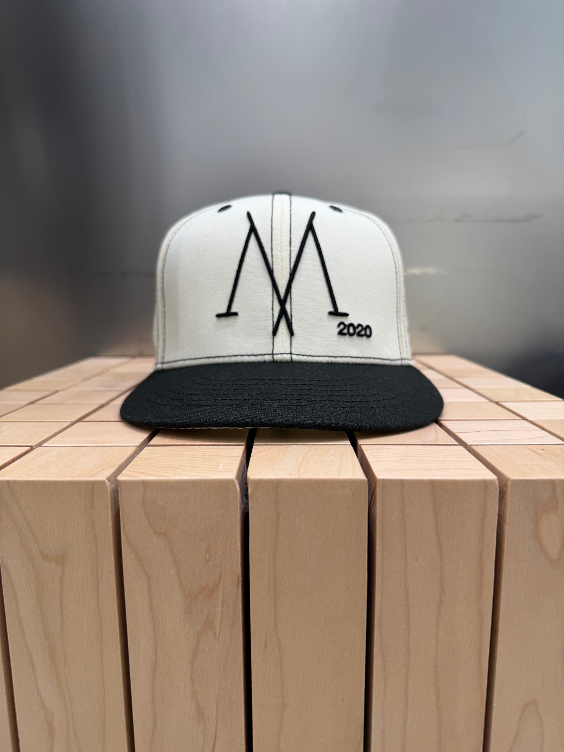 Imagine Fitted Cap in Cream and Black