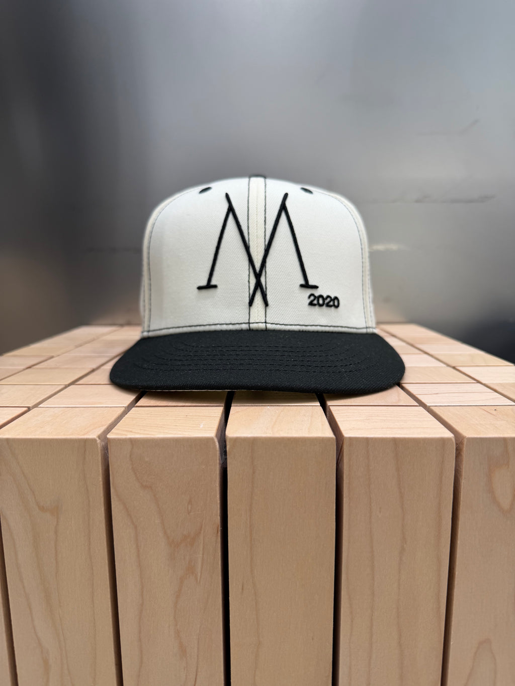 Imagine Fitted Cap in Cream and Black