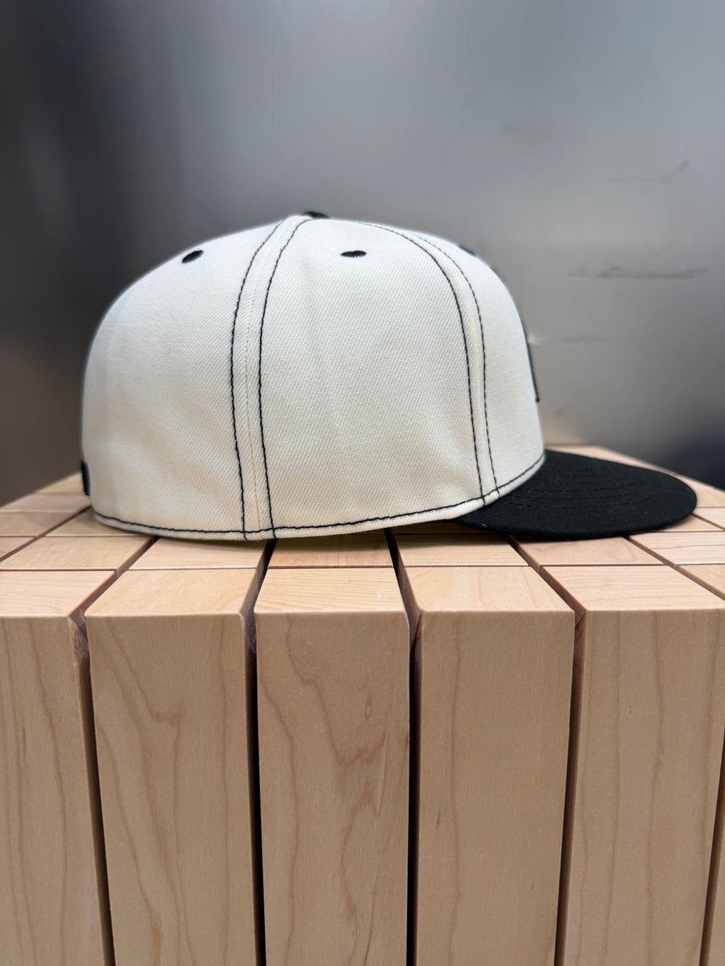Imagine Fitted Cap in Cream and Black