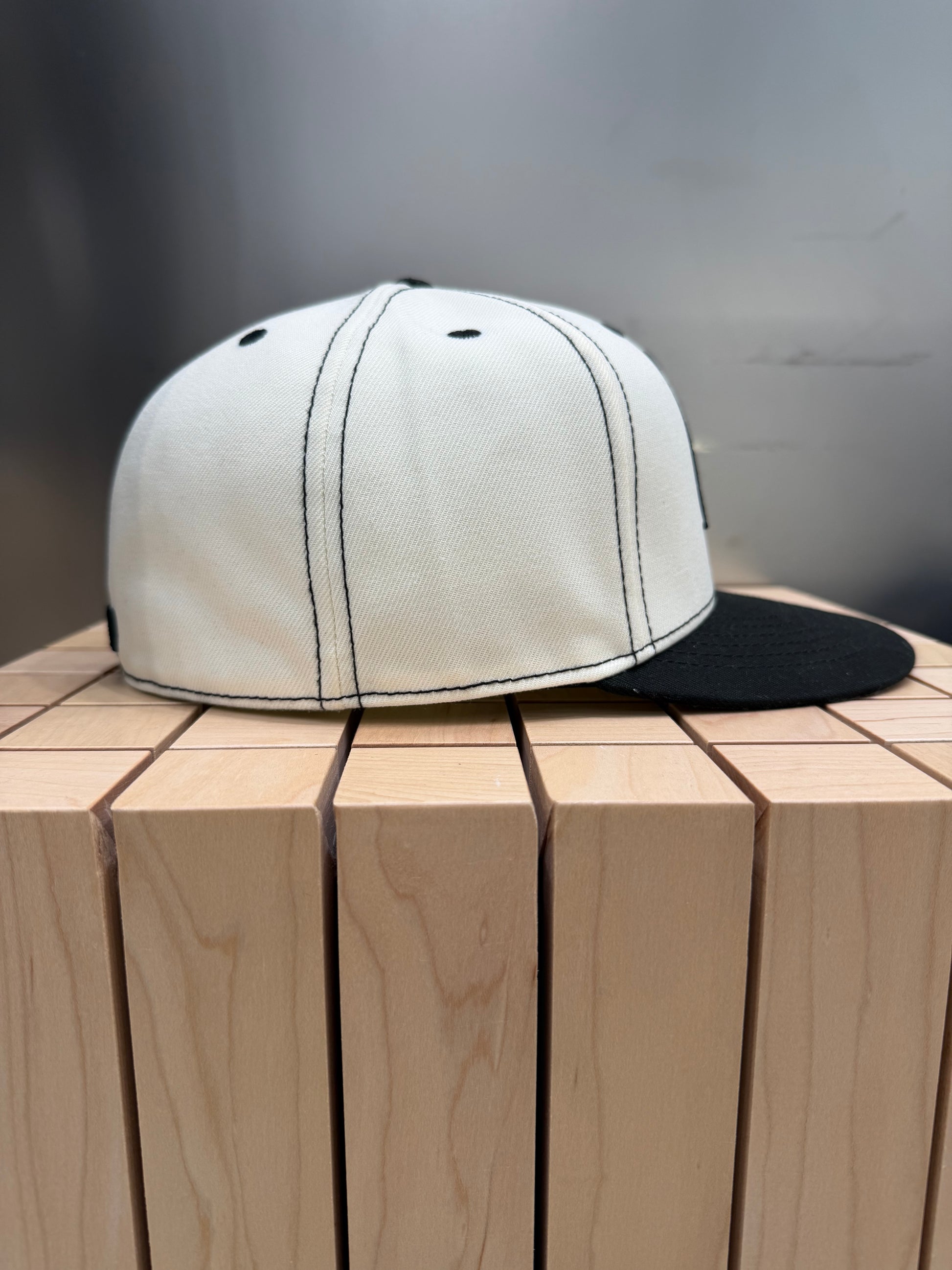 Imagine Fitted Cap in Cream and Black
